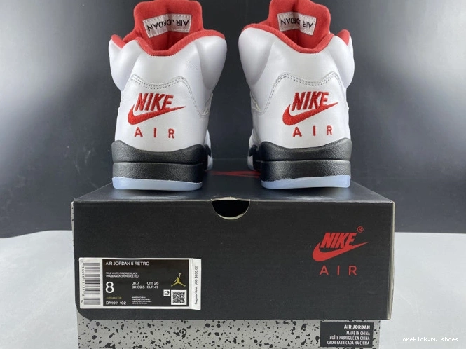 Rep Silver DA1911-102 Retro (2020) Tongue Jordan Red Fire 5 Air 0726